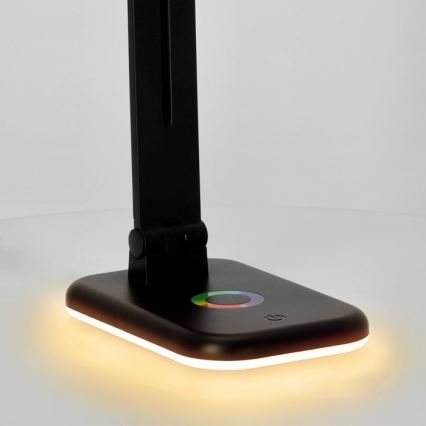 LED RGBW Ljusreglerad bordslampa NOBLITE LED/7W/5V 3000/4000/6500K svart