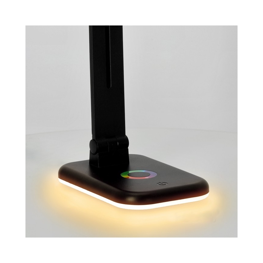 LED RGBW Ljusreglerad bordslampa NOBLITE LED/7W/5V 3000/4000/6500K svart