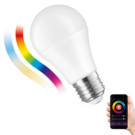 LED RGBW Ljusreglerad glödlampa E27/9W/230V 2700-6500K Wi-Fi Tuya
