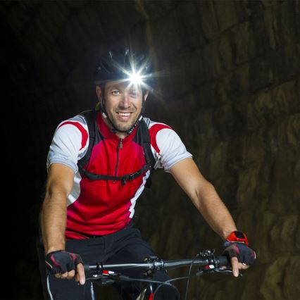 LED RGBW Ljusreglerad uppladdningsbar pannlampa USB LED/3W/5V IP43 190 glansig 24 h 750 mAh