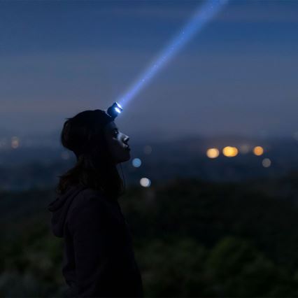 LED RGBW Ljusreglerad uppladdningsbar pannlampa USB LED/3W/5V IP43 190 glansig 24 h 750 mAh