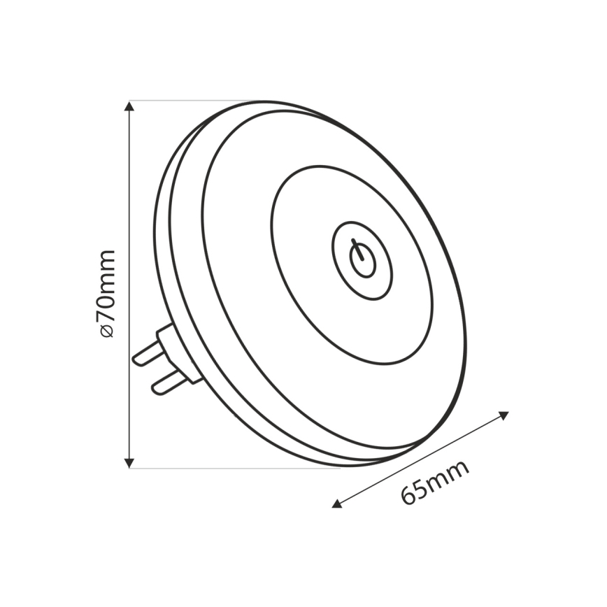 LED RGBW Nattlampa LED/1W/230V vit