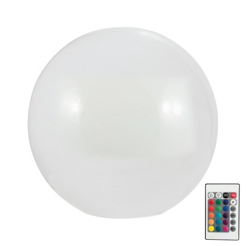 LED RGBW Solarlampa BALL LED/3,2V 500 mAh Ø 30 cm IP65 + fjärrkontroll