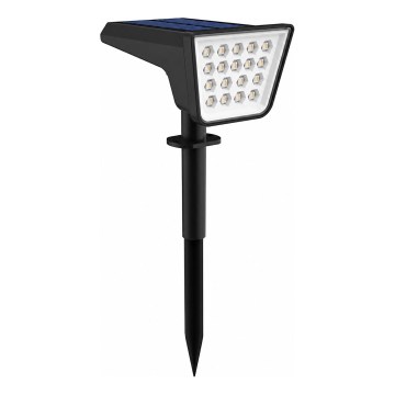 LED RGBW solarlampa med sensor LED/3,7V IP54 1200 mAh svart
