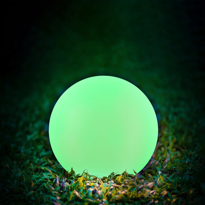 LED RGBW Solcellslampa BALL LED/3,2V 500 mAh diameter 20 cm IP65 + fjärrkontroll