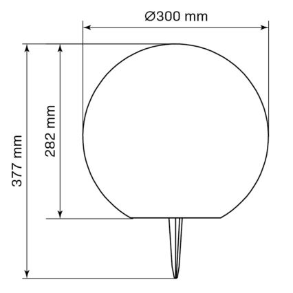 LED RGBW Solarlampa BALL LED/3,2V 500 mAh Ø 30 cm IP65 + fjärrkontroll