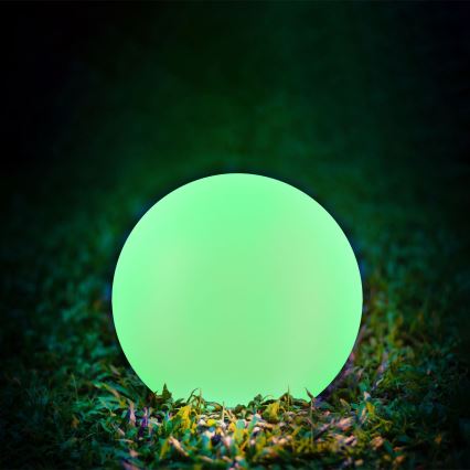 LED RGBW Solcellslampa BALL LED/3,7V 1500 mAh Ø 40 cm IP65 + fjärrkontroll