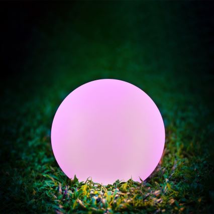 LED RGBW Solcellslampa BALL LED/3,7V 1500 mAh Ø 40 cm IP65 + fjärrkontroll