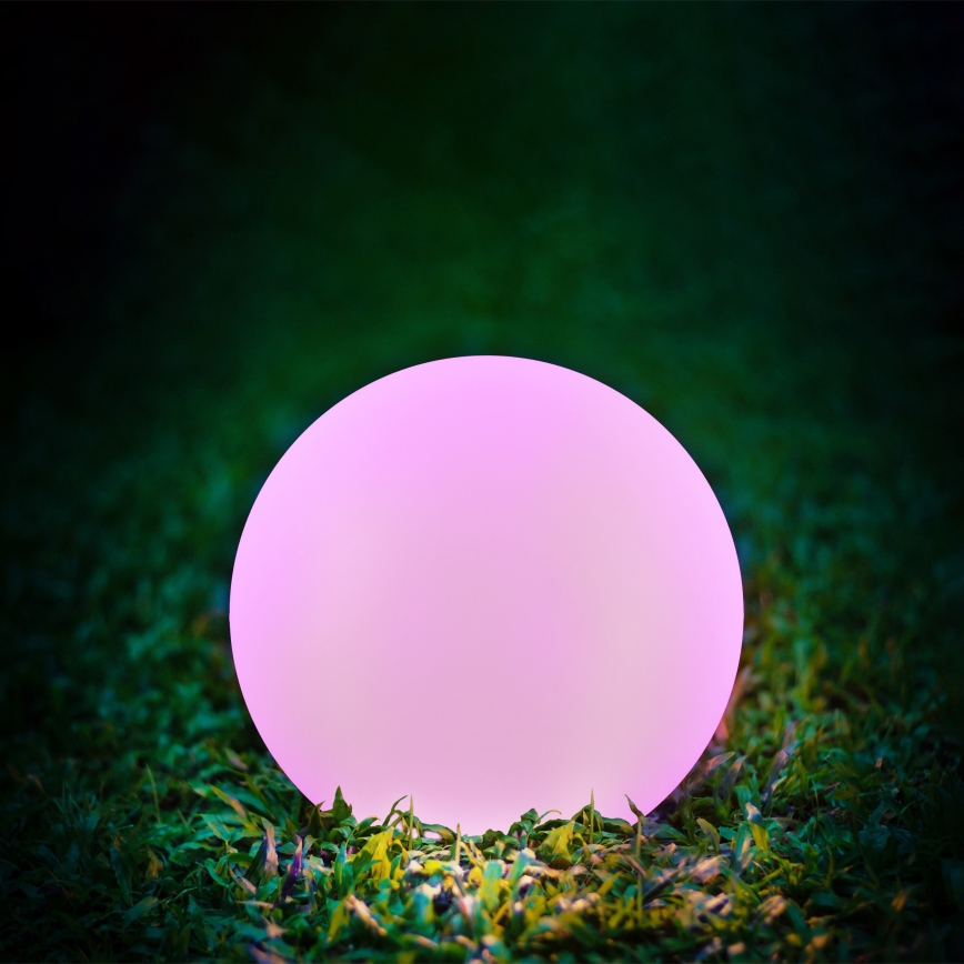 LED RGBW Solcellslampa BALL LED/3,7V 1500 mAh Ø 40 cm IP65 + fjärrkontroll