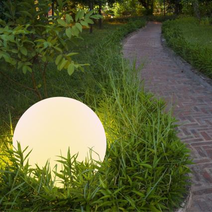 LED RGBW Solcellslampa BALL LED/3,7V 1500 mAh Ø 40 cm IP65 + fjärrkontroll