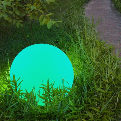 LED RGBW Solcellslampa BALL LED/3,7V 1500 mAh Ø 40 cm IP65 + fjärrkontroll