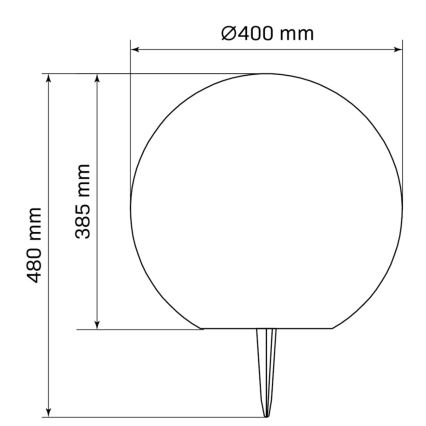 LED RGBW Solcellslampa BALL LED/3,7V 1500 mAh Ø 40 cm IP65 + fjärrkontroll