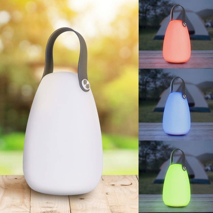 LED RGBW Solcellslampa CANARIA LED/2W/1,2V 400 mAh IP44 vit