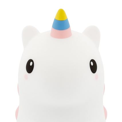 LED RGBW dimbar, uppladdningsbar, beröringsstyrd nattlampa för barn UNICORN LED/1W/5V 1200 mAh