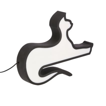 LED skrivbordslampa för barn CAT LED/13W/230V svart