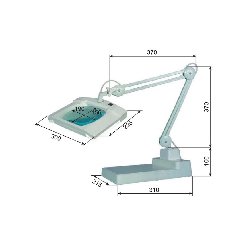 LED Skrivbordslampa med förstoringsglas LED/12W/12/230V