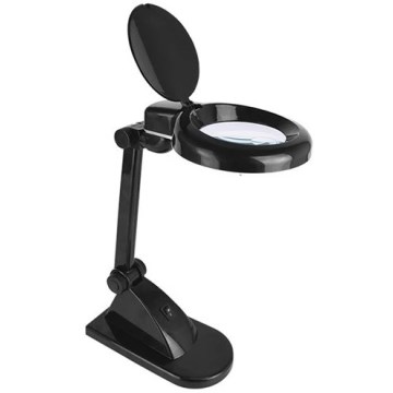 LED-skrivbordslampa med lupp LED/6W/230V 6500K svart