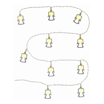 LED-slinga 10×LED/2×AA 1,8 m varmvit