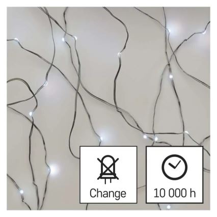 LED  slinga 20xLED/2xAA 2,4m kallvit