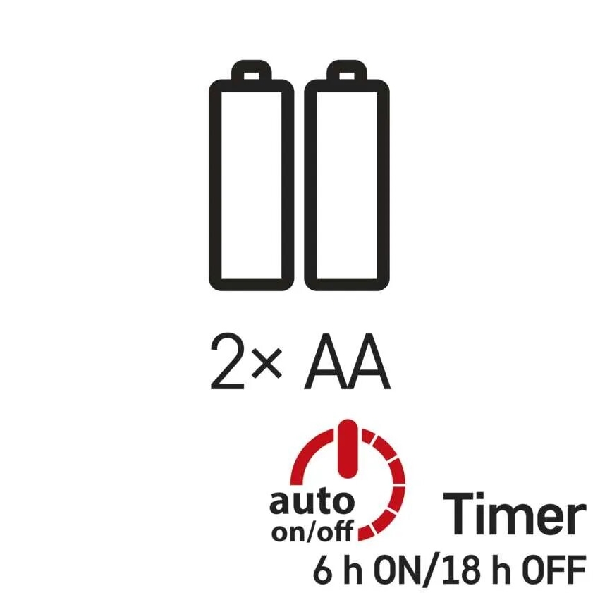 LED  slinga 20xLED/2xAA 2,4m kallvit