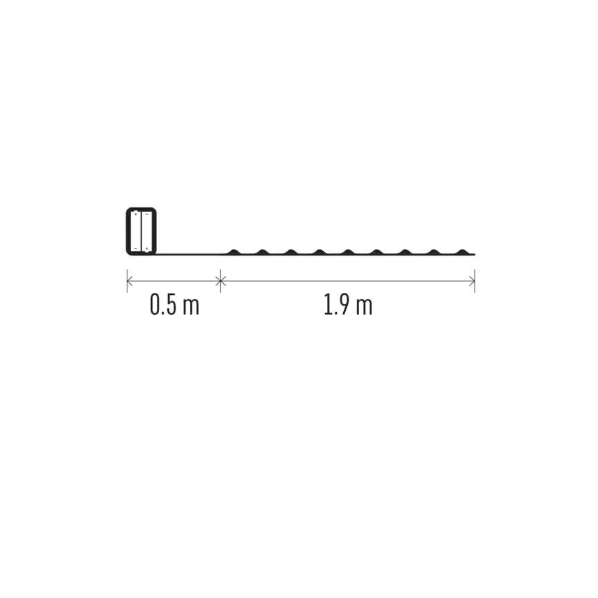 LED  slinga 20xLED/2xAA 2,4m kallvit