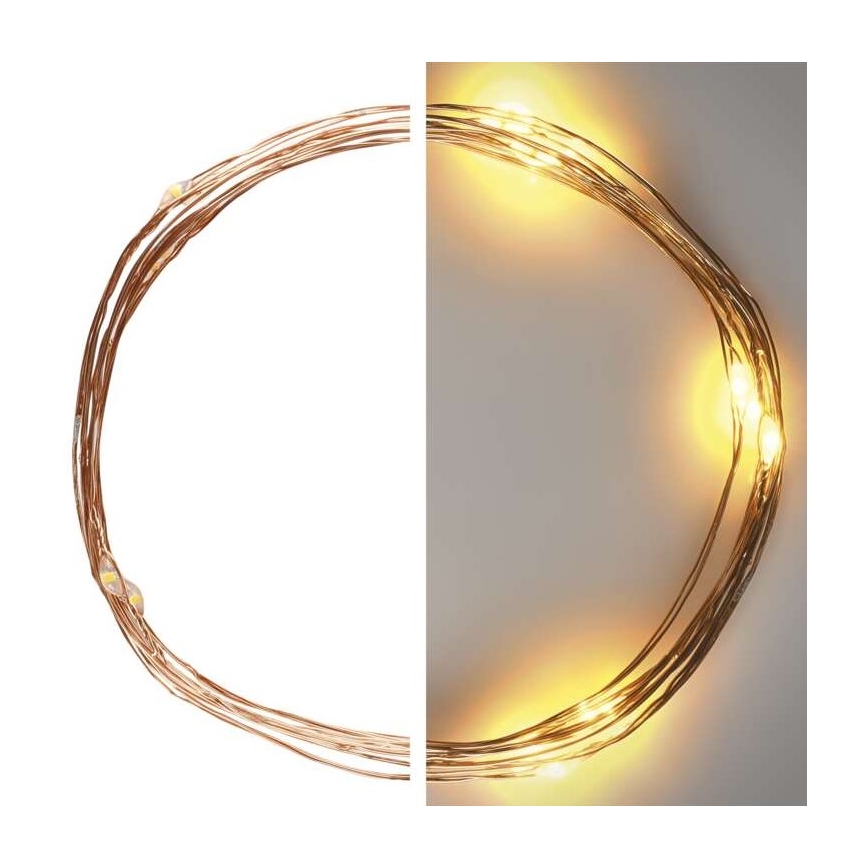 LED-slinga 20×LED/2,4 m varmvit