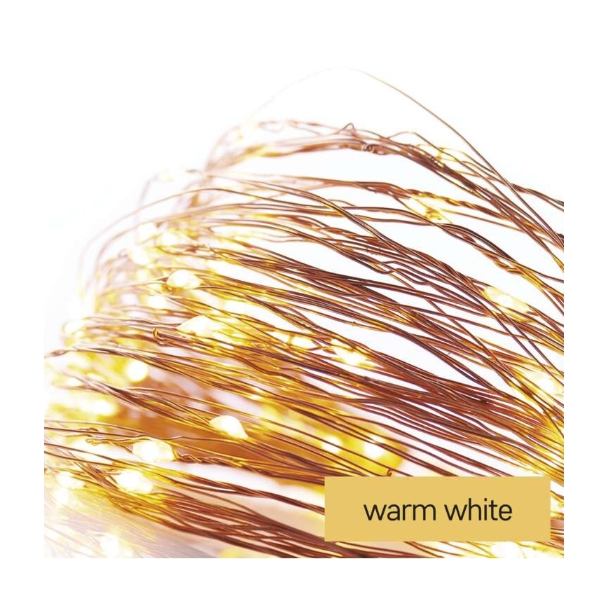 LED-slinga 20×LED/2,4 m varmvit