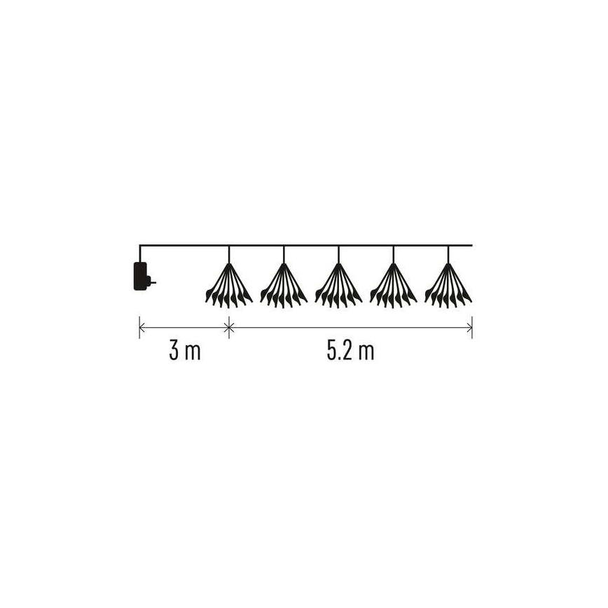 LED-slinga 300xLED/8,2m kallvit