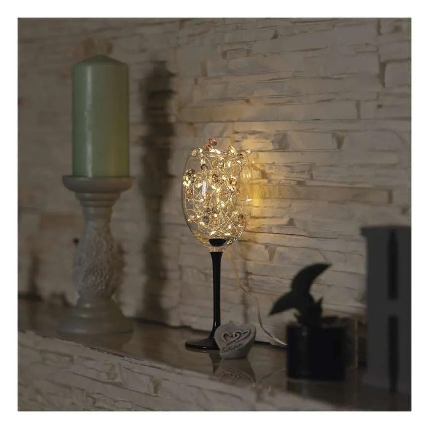 LED-slinga 40xLED/3xAA 1,5 m varmvit