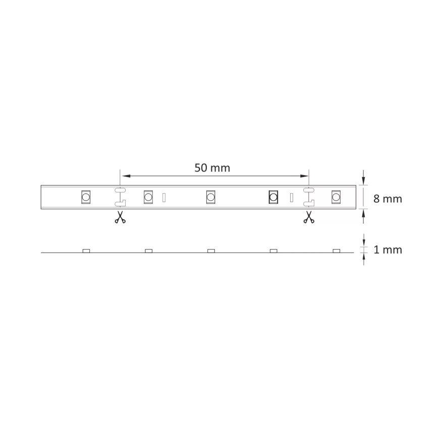 LED-slinga 5m LED/10W/12V IP20 6,500K