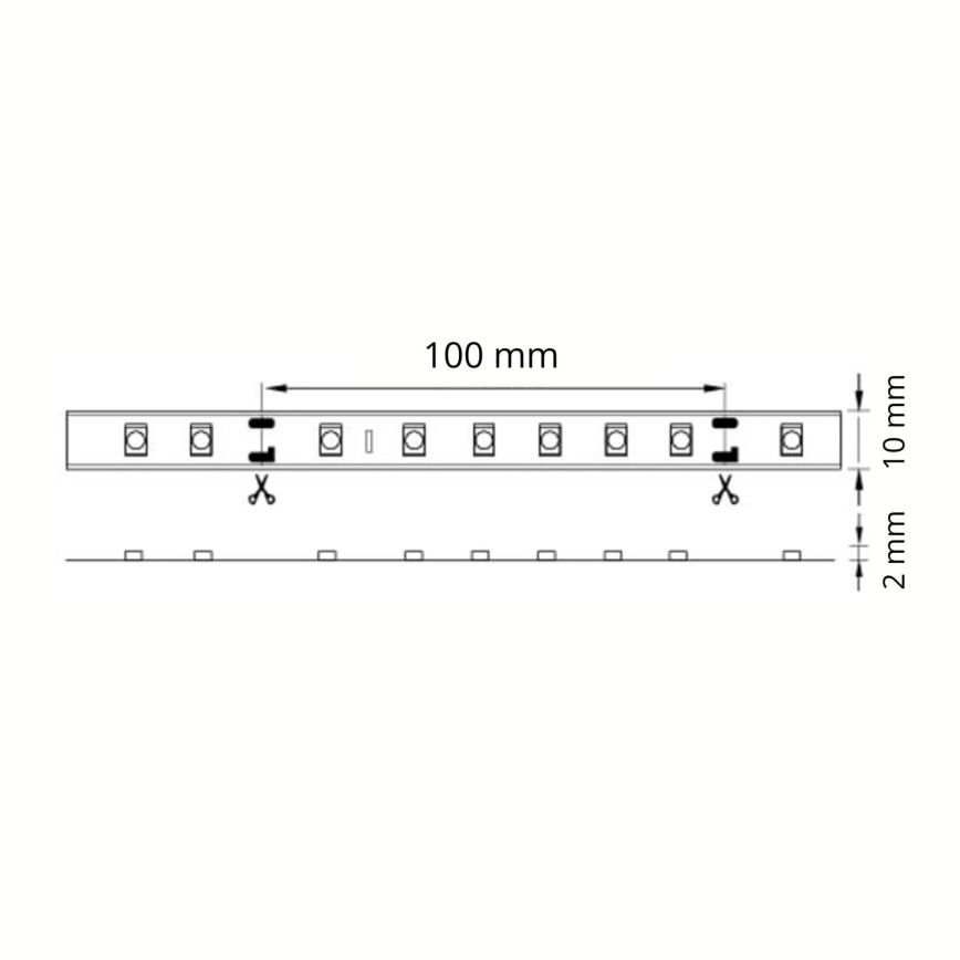 LED-slinga Badrum 5m LED/45W/12V IP65 vit