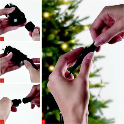 LED-slinga för utomhusbruk 100 LED/15 m IP44 varmvit