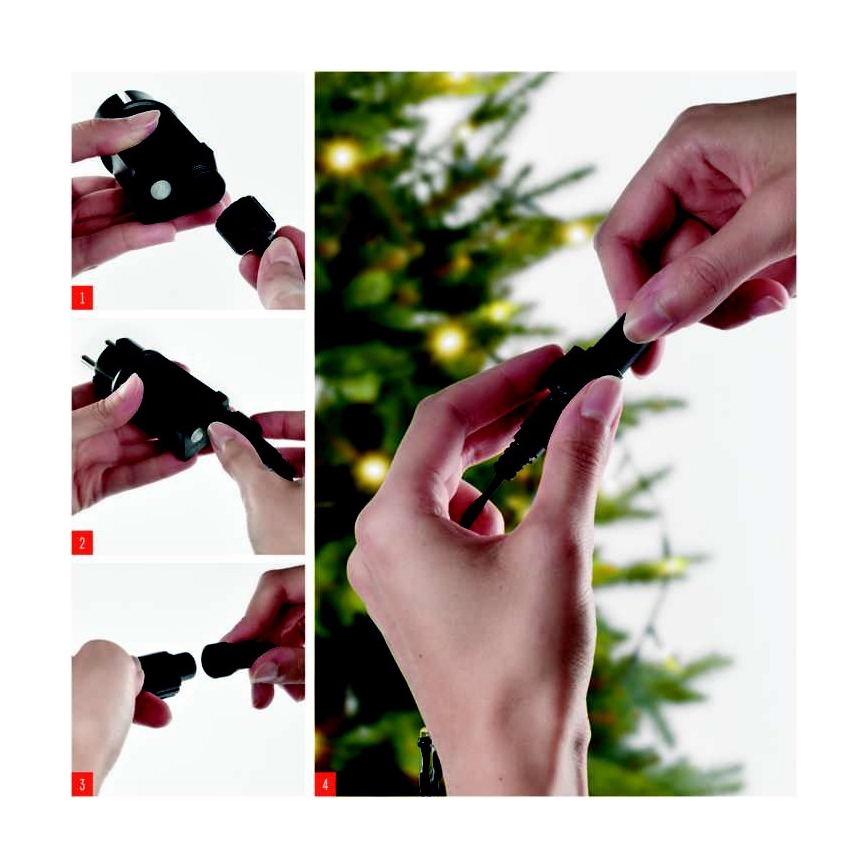 LED-slinga för utomhusbruk 100 LED/15 m IP44 varmvit