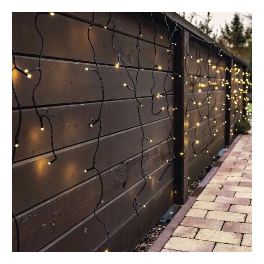 LED-slinga för utomhusbruk 100 LED, 2,5 x 0,9 m, IP44, varmvit