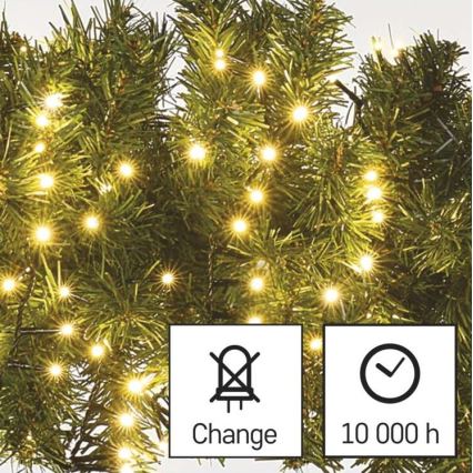 LED-slinga för utomhusbruk 400 LED, 13 m, IP44, varmvit