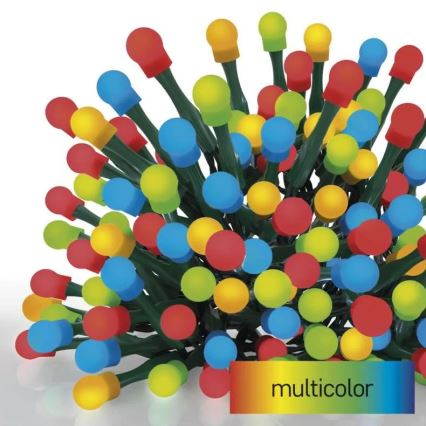 LED-slinga för utomhusbruk, 80 LED / 8 funktioner, 13 m, flerfärgad, IP44