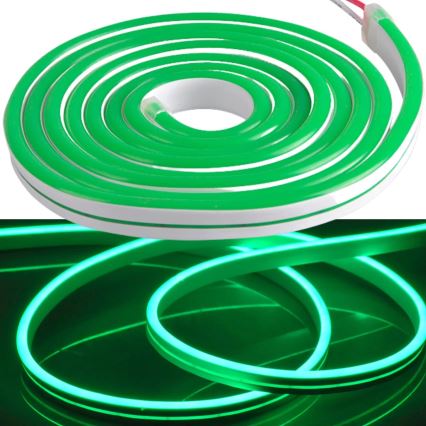 LED-remsa NEON 5m LED/30W/24V grön IP65