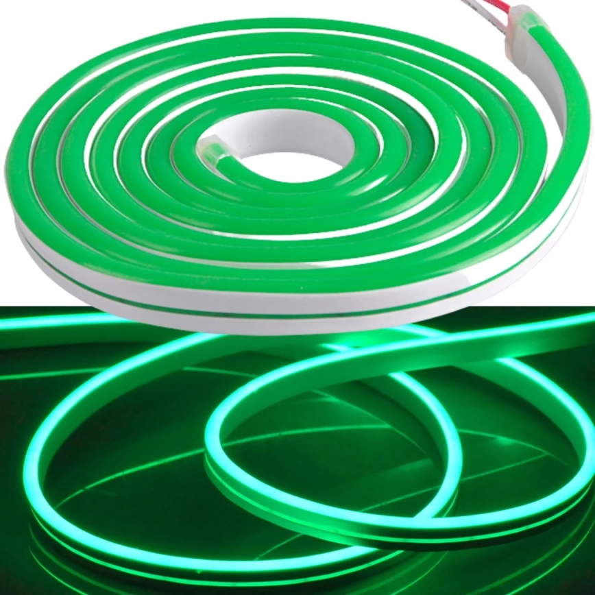LED-remsa NEON 5m LED/30W/24V grön IP65