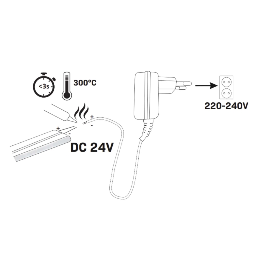 LED-remsa NEON 5m LED/30W/24V grön IP65