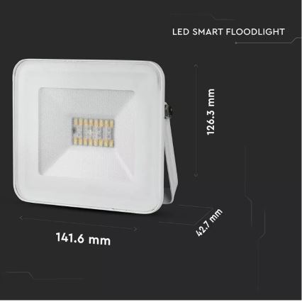 LED Smart Dimbar RGB strålkastare LED/20W/230V IP65 vit