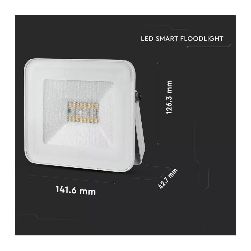 LED Smart Dimbar RGB strålkastare LED/20W/230V IP65 vit