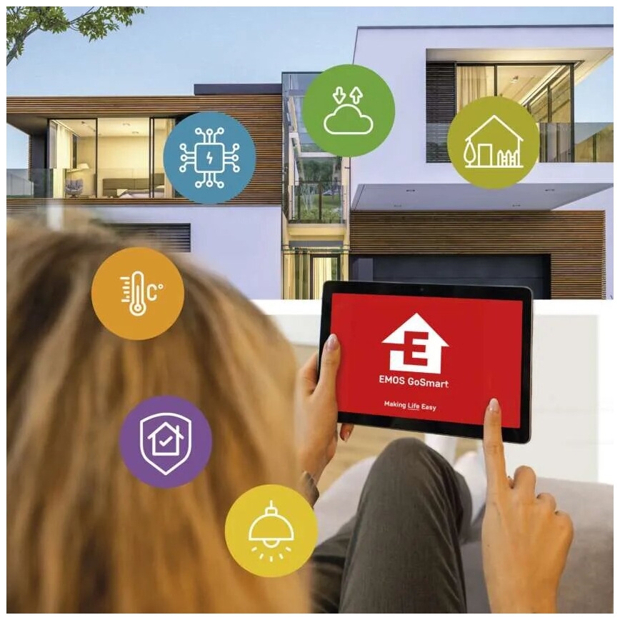 LED Smart utomhuskamera med belysning GoSmart LED/12W/230V IP65 Wi-Fi Tuya vit