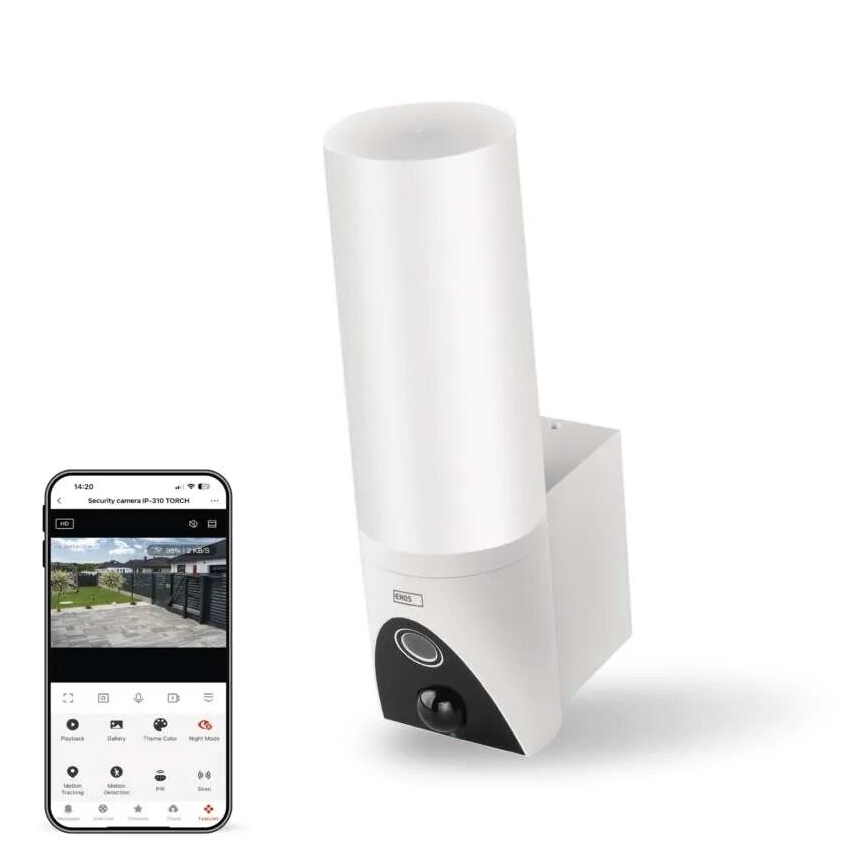 LED Smart utomhuskamera med belysning GoSmart LED/12W/230V IP65 Wi-Fi Tuya vit