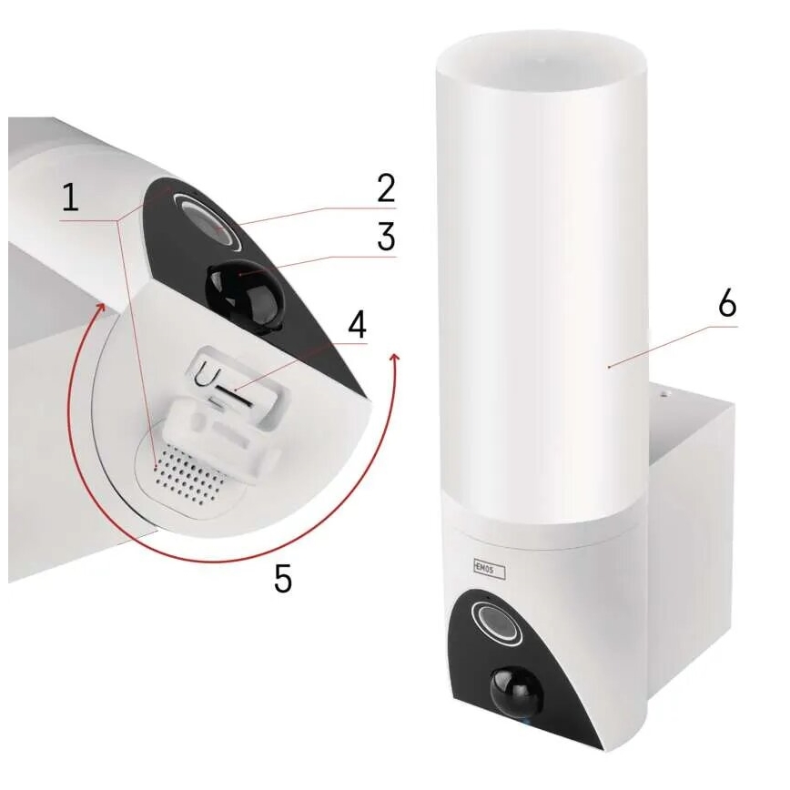 LED Smart utomhuskamera med belysning GoSmart LED/12W/230V IP65 Wi-Fi Tuya vit