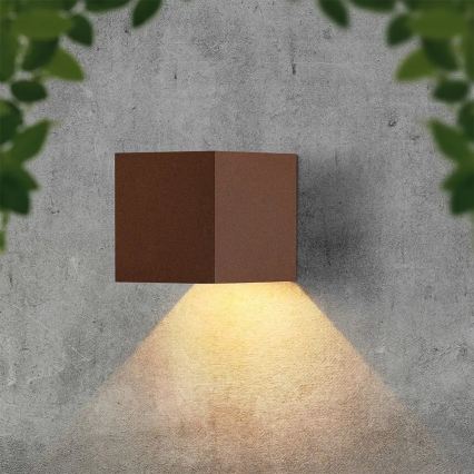 LED solcellsvägglampa med sensor LED/9W/3,7V 3000/4000/5000K IP65 2600 mAh brun