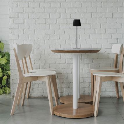 LED Solcellsladdningsbar dimbar magnetisk touchbordslampa LED/5W/5V 3000-6000K 3600 mAh IP65 svart