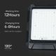 LED Solar strålkastare LED/10W/3,7V IP65 4000K svart + fjärrkontroll