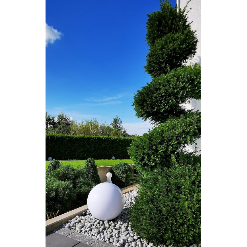 LED-solarlampa 1,2 V, 6500 K (dagsljus), 200 mAh, Ø 30 cm, IP44, vit/svart