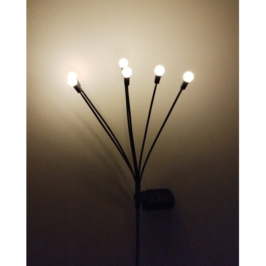 LED solarlampa 6xLED/1,2V 300 mAh IP44 svart