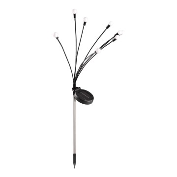 LED Solarlampa FIORINI 8xLED/1,2V 600 mAh IP44 svart